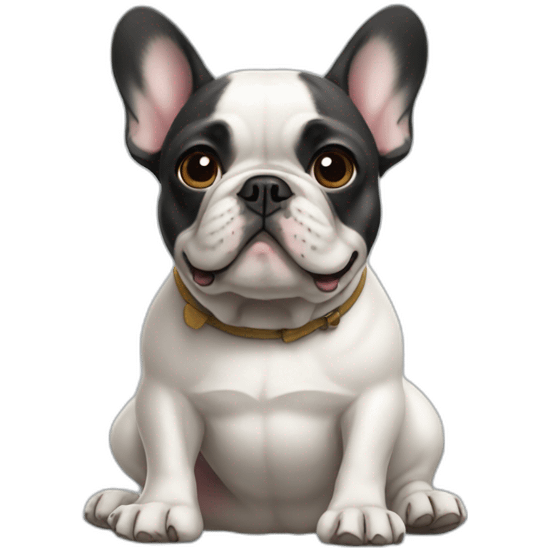 Genius French bulldog emoji