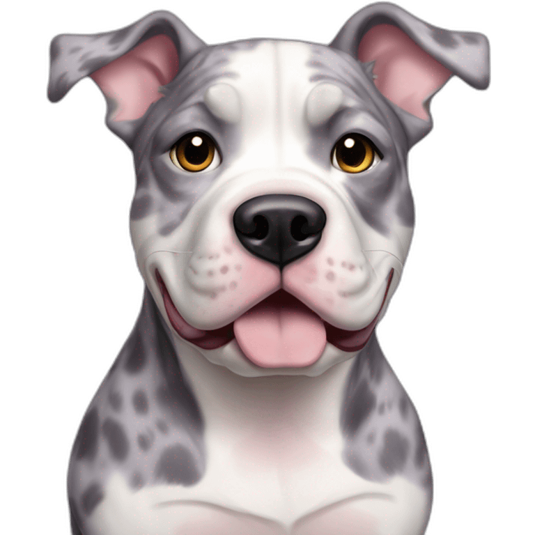 Lilac tri Merle pocket bully emoji