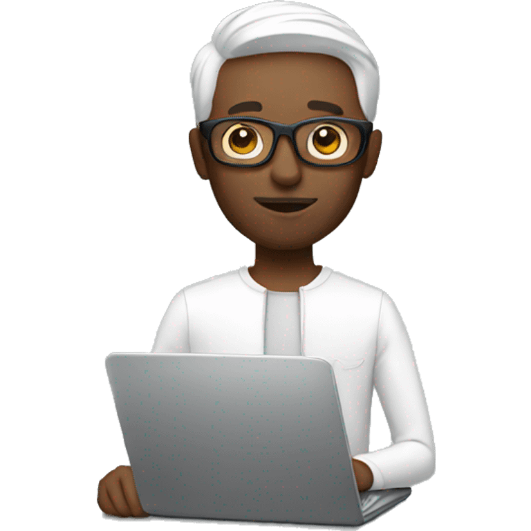 white designer with laptop emoji