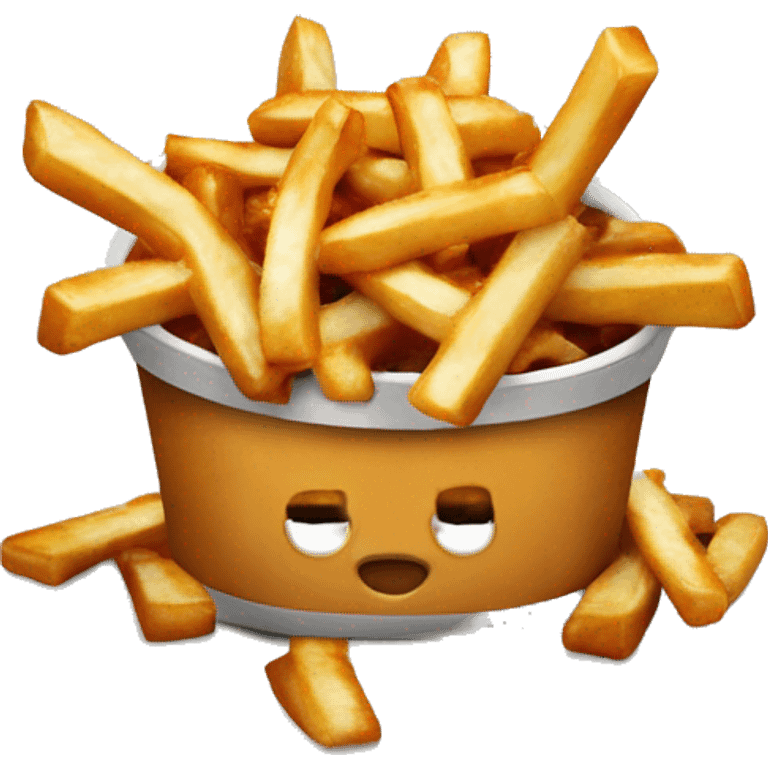 Poutine qui mange une poutine  emoji