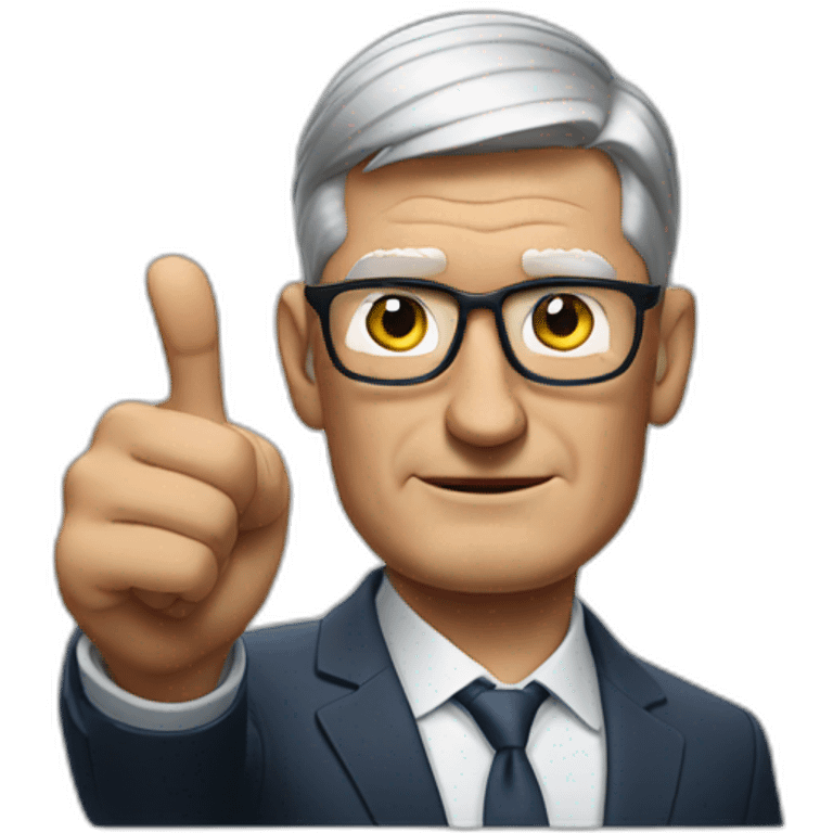 Tim Cook giving thumbs down emoji