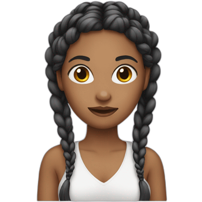 Woman with braids emoji