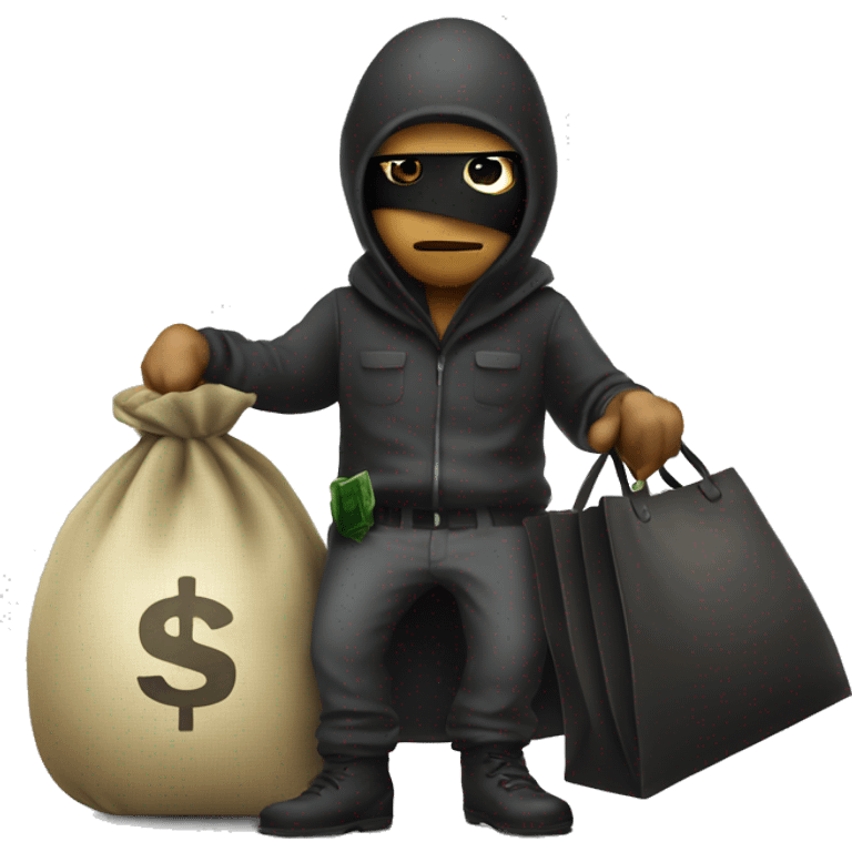 Robber with money bag emoji