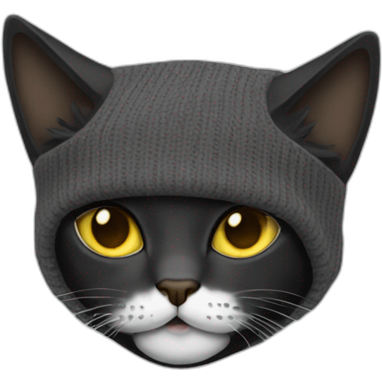 Cat with balaclava emoji