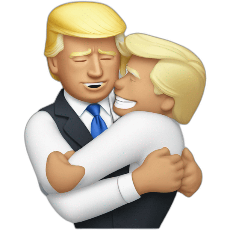 Donald trump hugging Joe Biden emoji