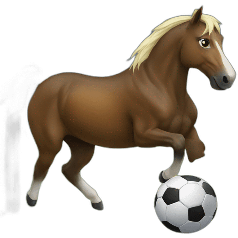 Horse soccer emoji