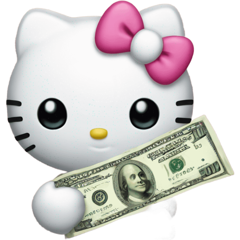 hello kitty holding money  emoji