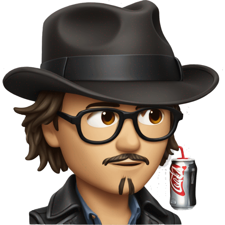 Johny depp drinks coke emoji