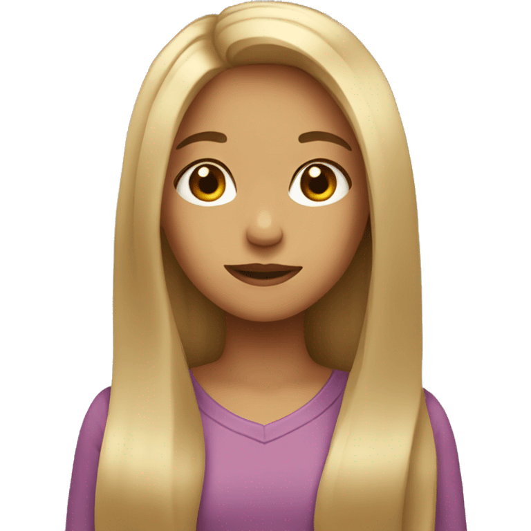 Girl with long hair emoji