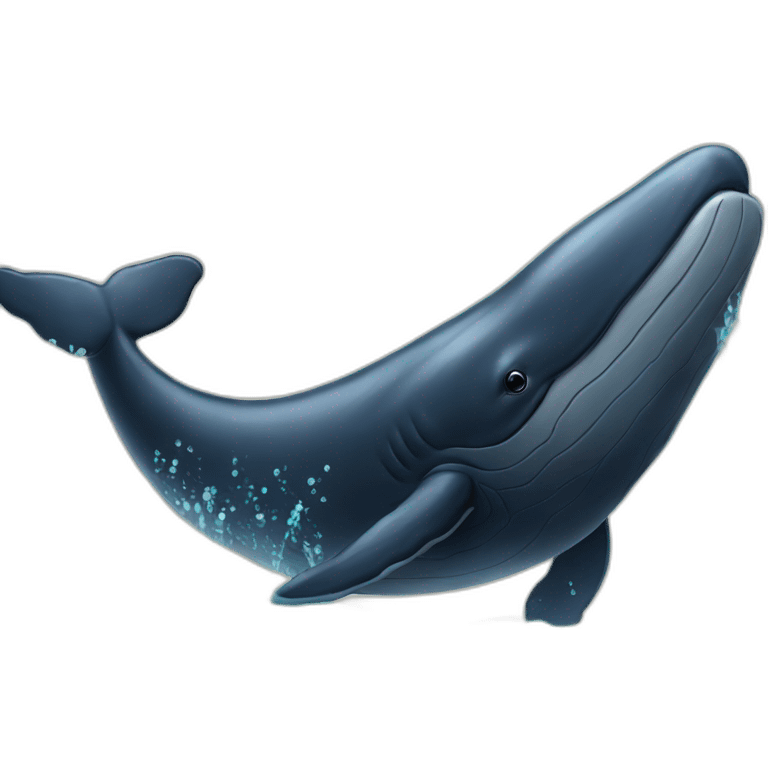 Black whale animal emoji