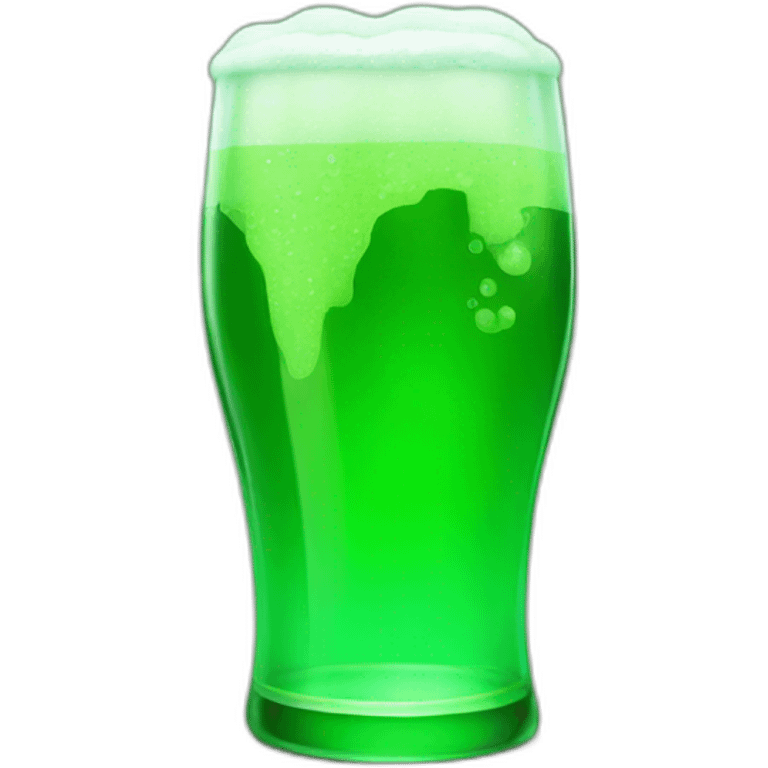 green fluorescent beer glasses emoji