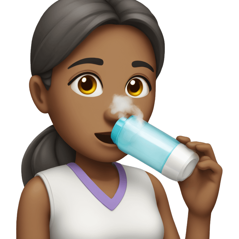 Girl with inhaler  emoji