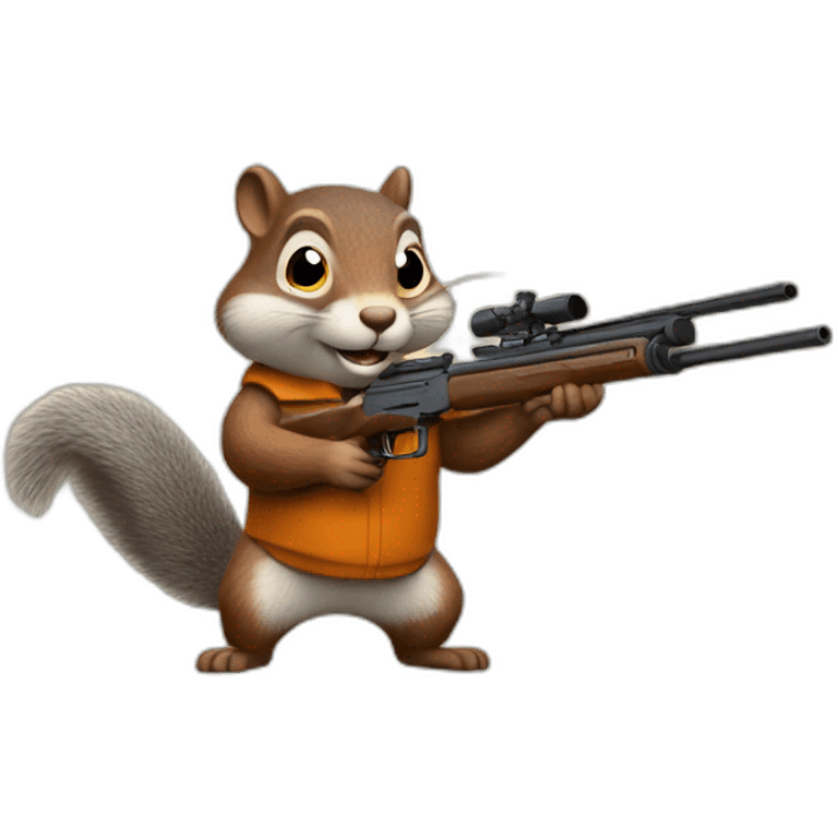 squirrel with a shotgun emoji