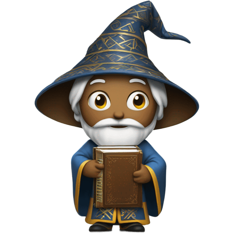 (wizard) holding  (hard disk) emoji