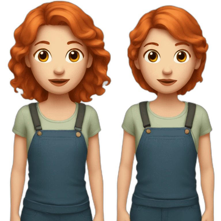 Red-haired girl with a child's face emoji