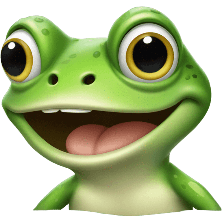 frog look up emoji