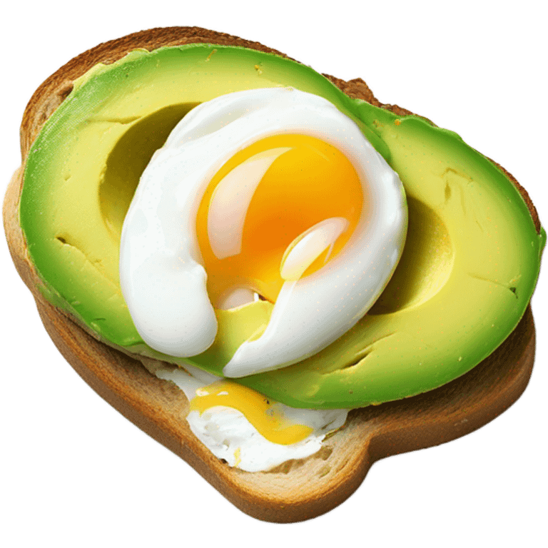 avocado toast with egg emoji