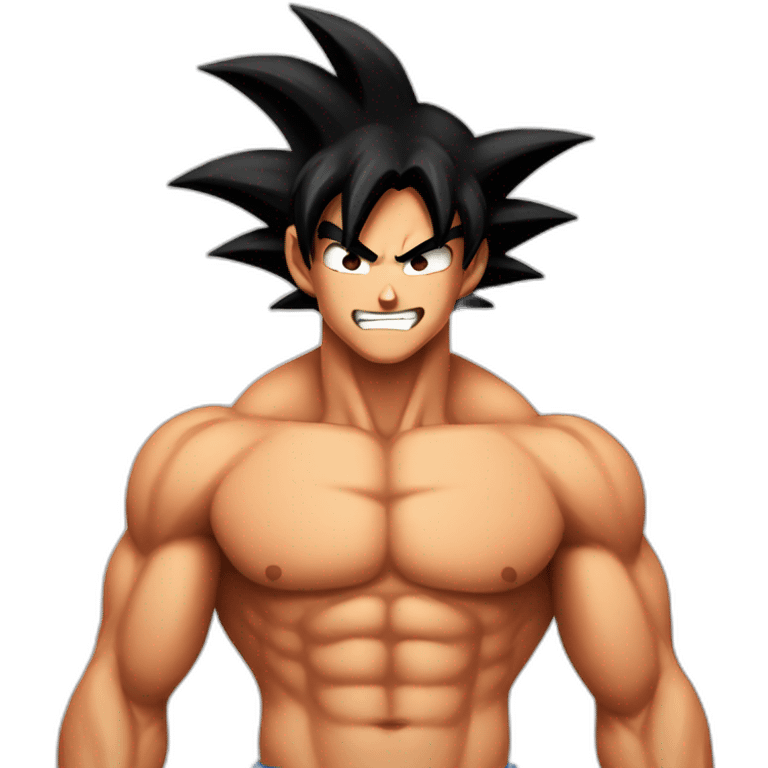 shirtless goku emoji