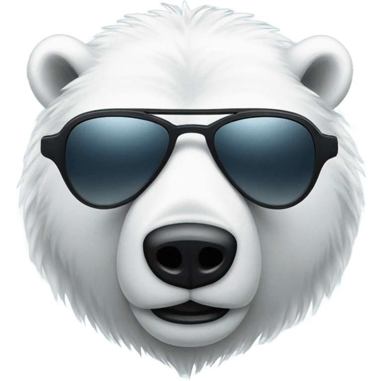 Polar bear with sunglasses emoji