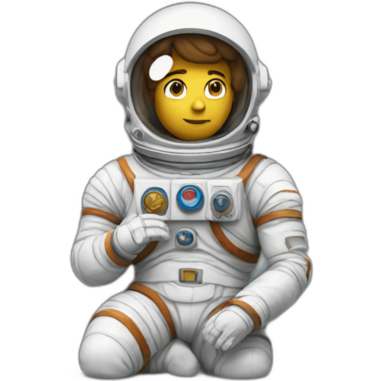 astronaut as a greek statue emoji