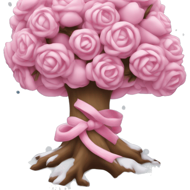 Albero di natale rosa emoji