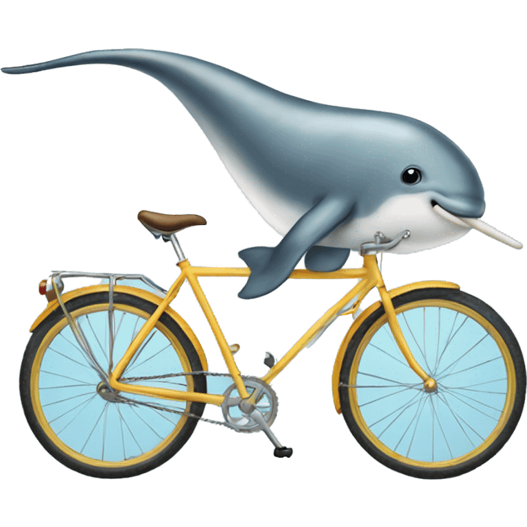 Narwhal on bike emoji