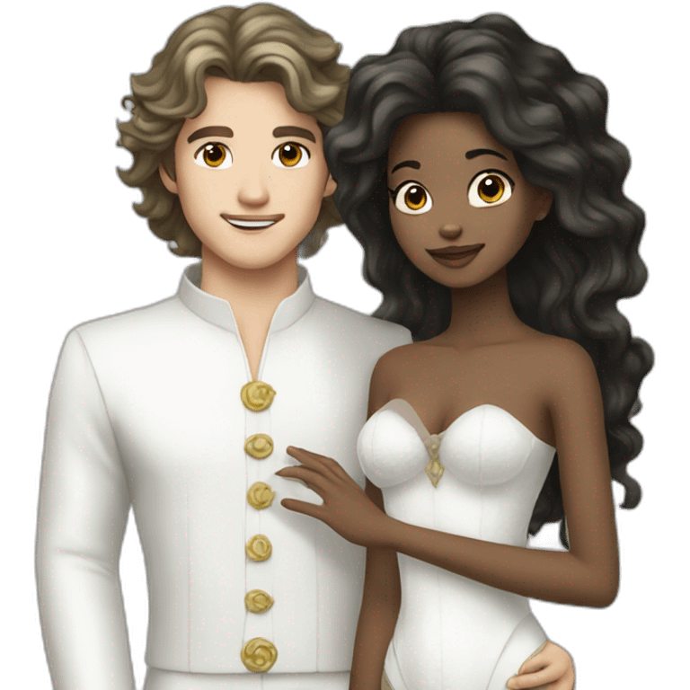 White mermaid and White prince emoji