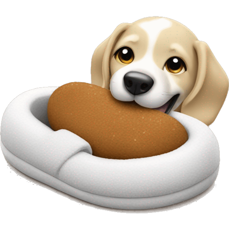 dog eating slipper emoji