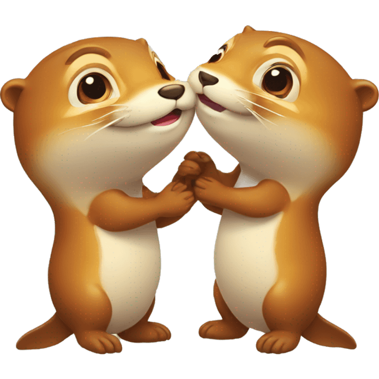 Poisson et une loutre amoureux emoji