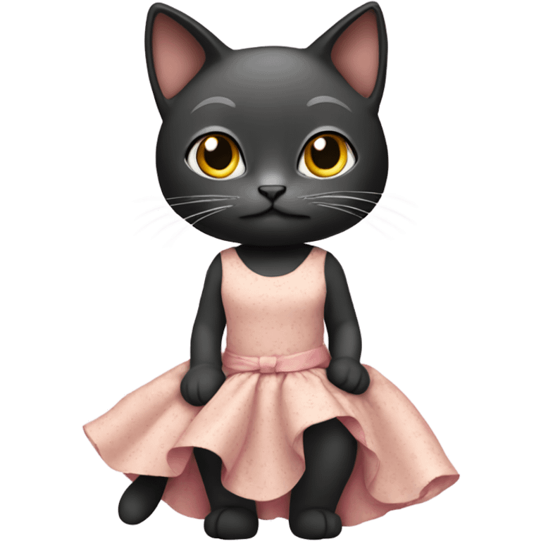 Cat with dress emoji