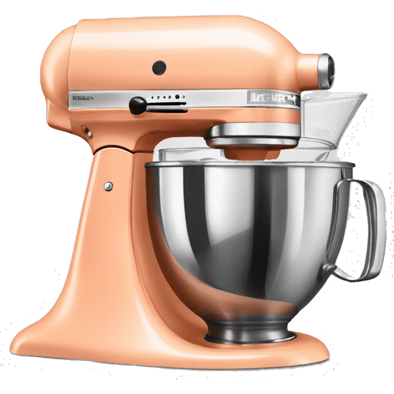 Realistic peach color kitchenaid mixer  emoji