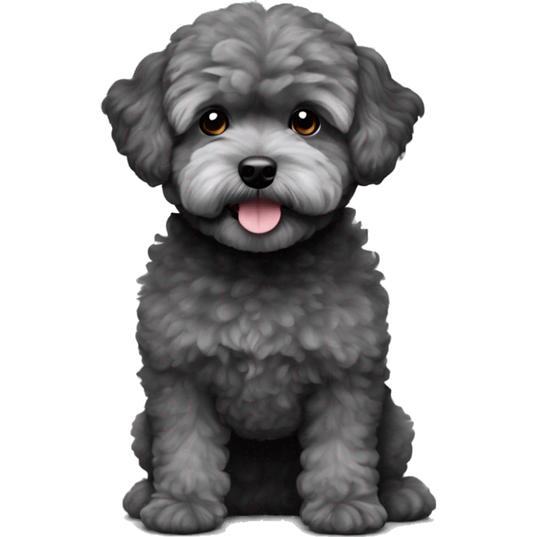 Charcoal gray maltipoo emoji