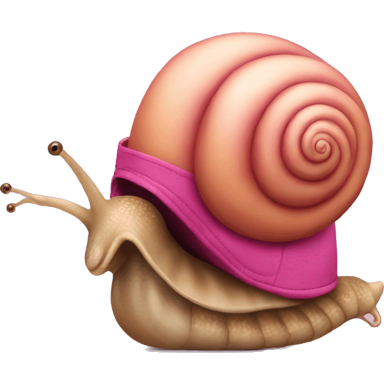 snail with pink backpack emoji