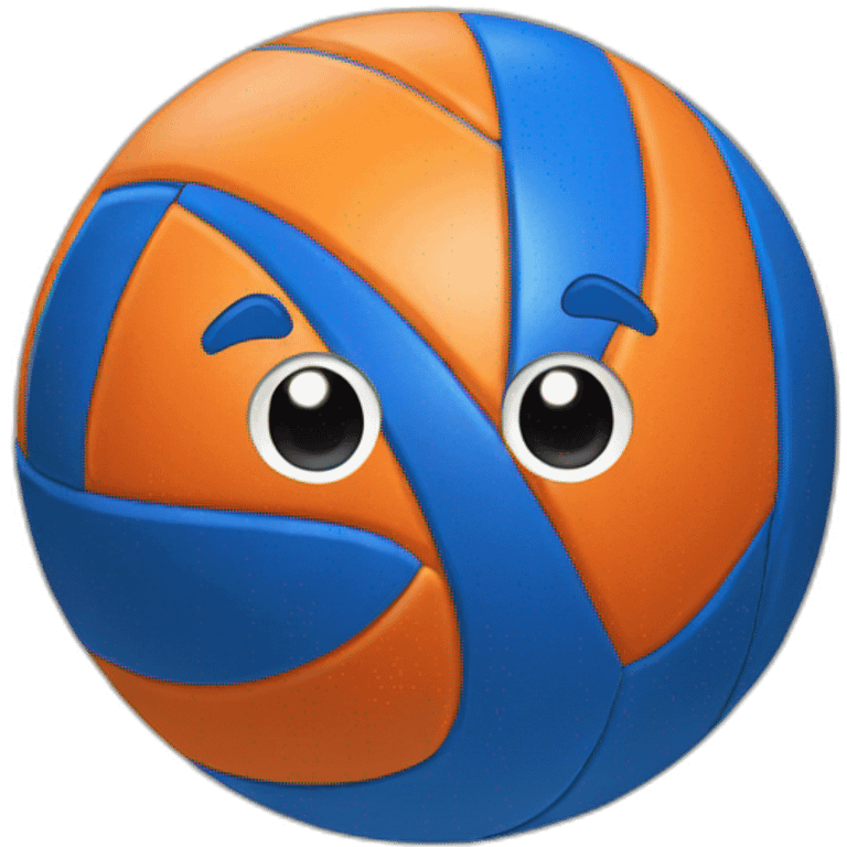 orange blue volleyball emoji