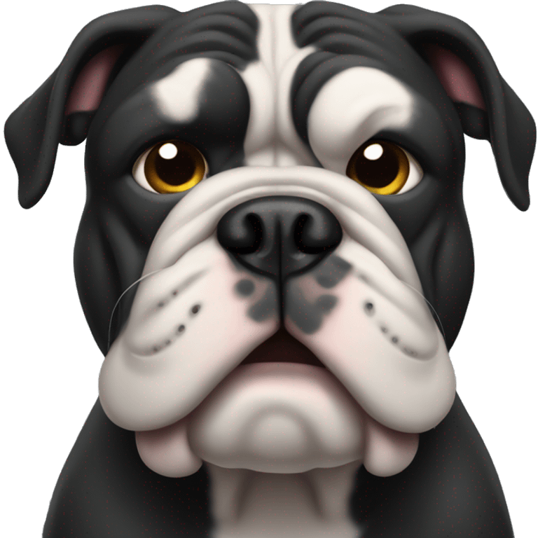 dark bulldog emoji