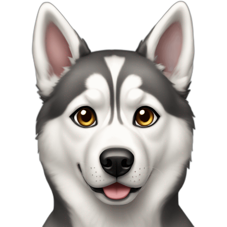 Dog Siberian Husky full-height emoji