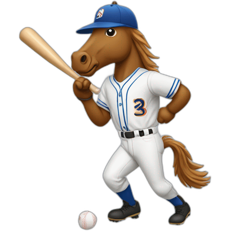 A horse playing baseball  emoji