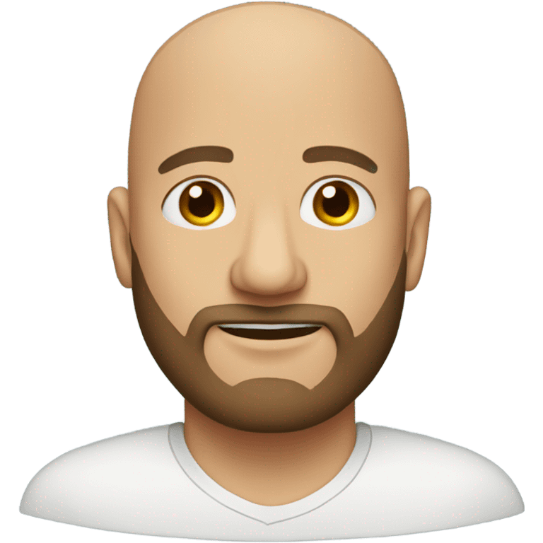 bald man with beard portrait emoji