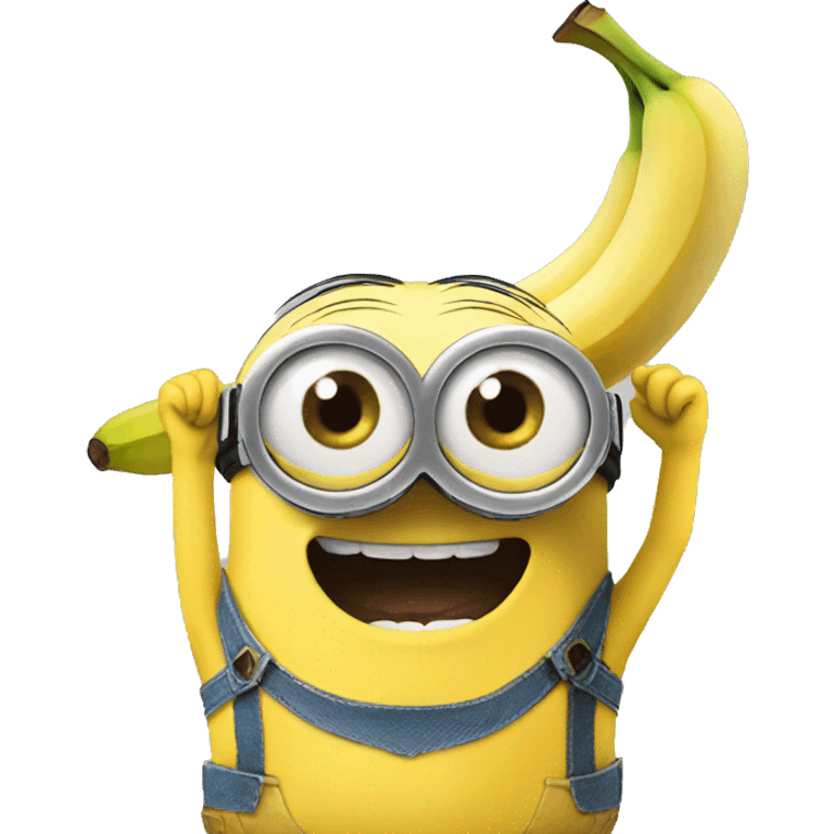 minion with banana emoji