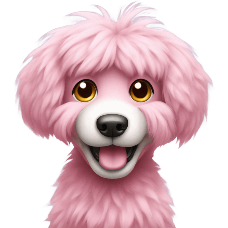 Pink dog cute emoji