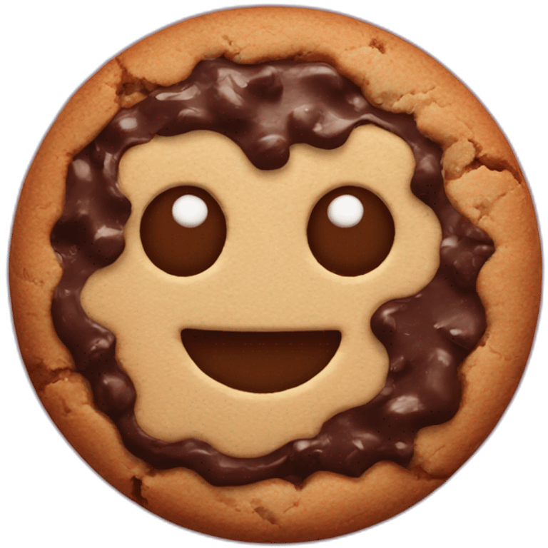 single chocolate cookie emoji