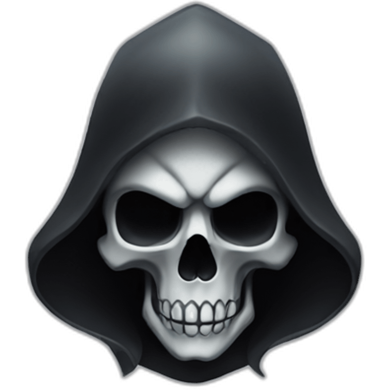 black gradient grim reaper skull emoji