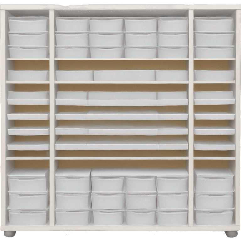 white sandpaper storage organizer slots  emoji