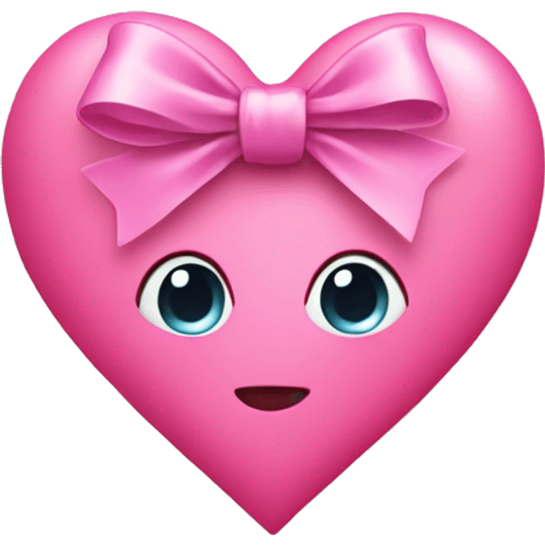 Pink heart with pink bow emoji