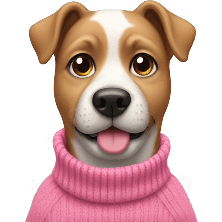 Dog with  pink sweater emoji