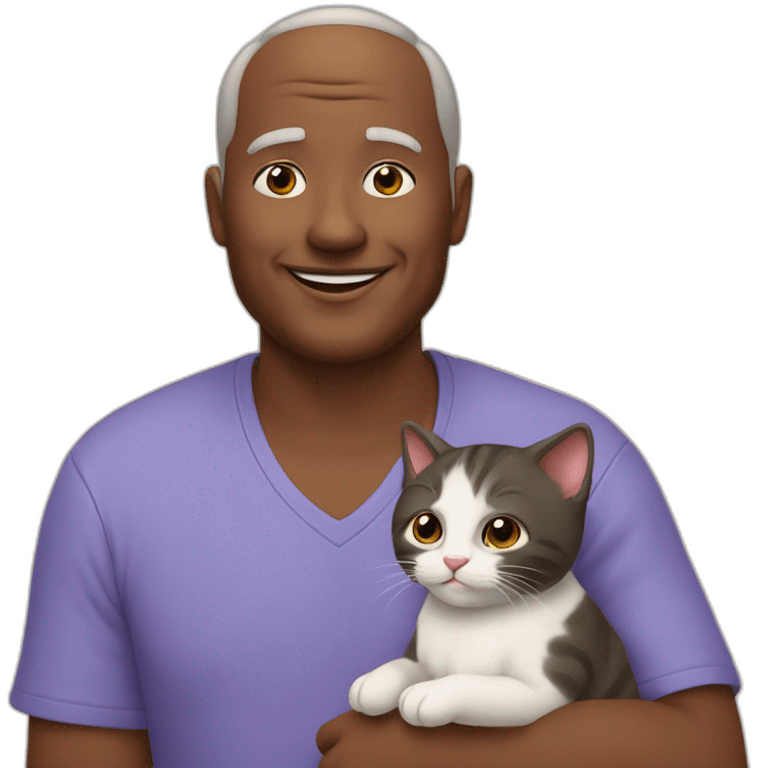 Papa avec son Chaton mignon emoji