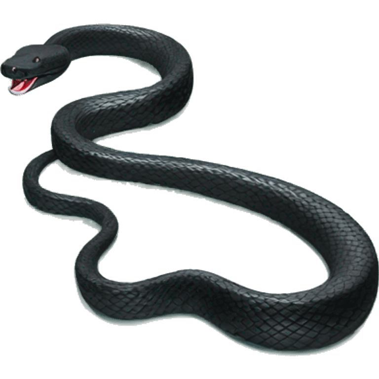 Black Snake popping out of lake  emoji