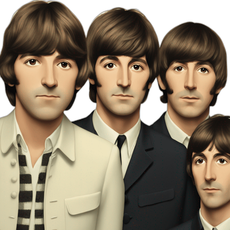 The Beatles band group 60s emoji