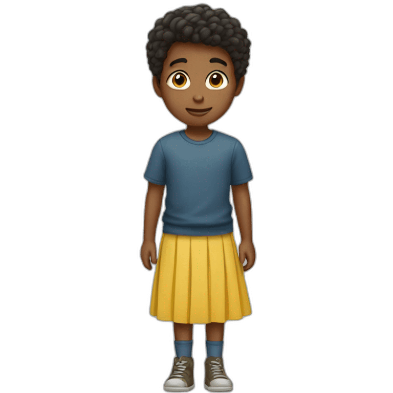 boy wearing skirt emoji