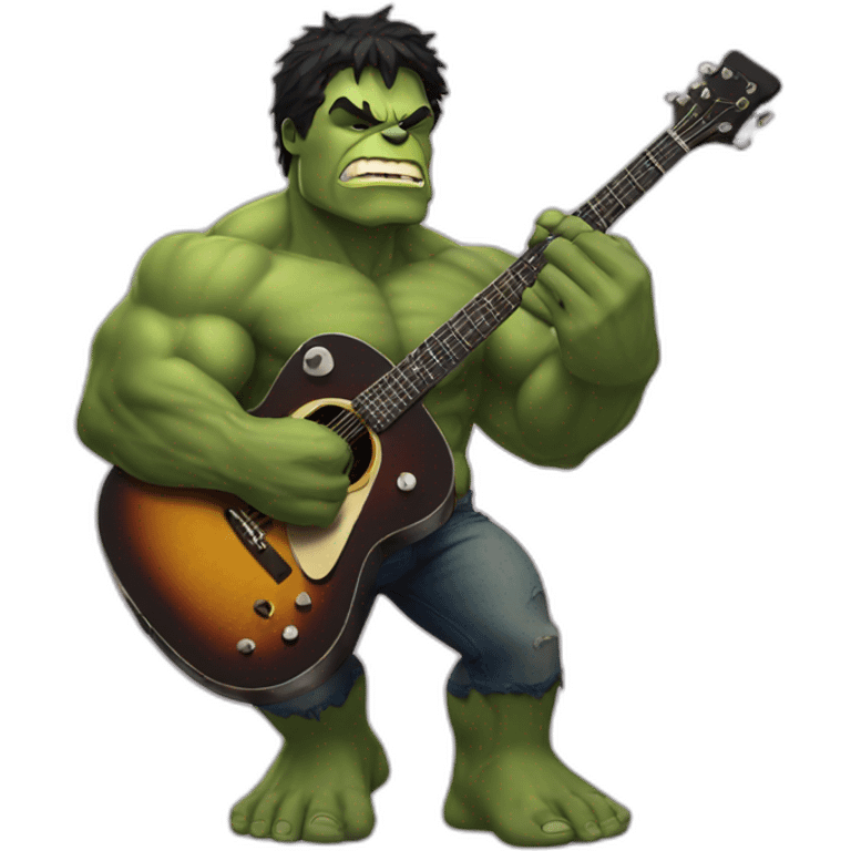 hulk with guitar emoji